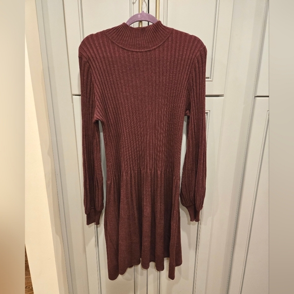 Max Studio Maroon Sweater Dress - Picture 1 of 2